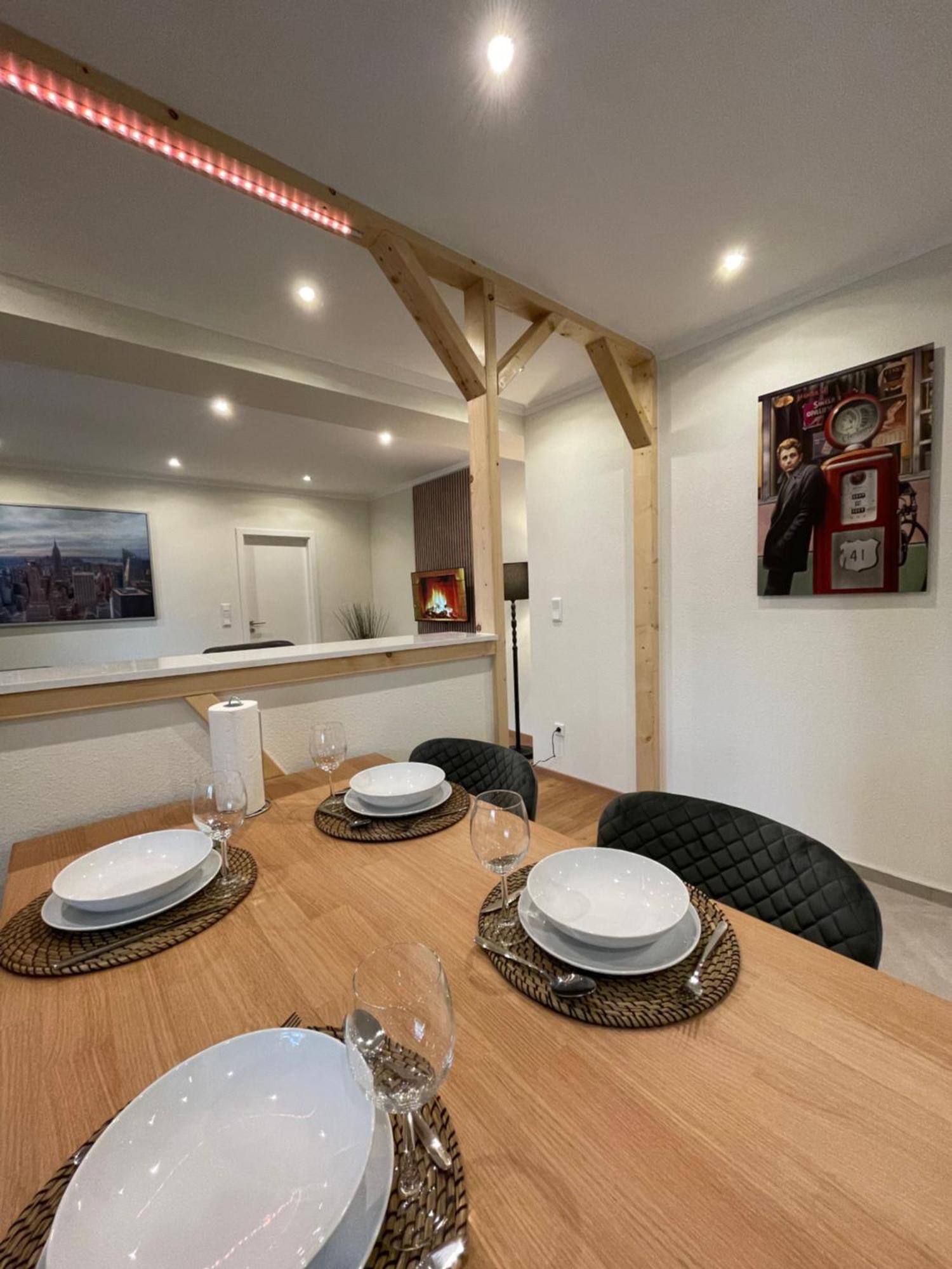 Moderne Ferienwohnungen In Dissen Buitenkant foto